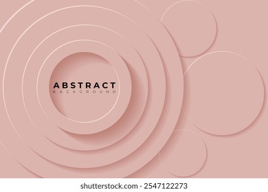 Abstract Background with 3d circle very soft red papercut layer, vector illustration