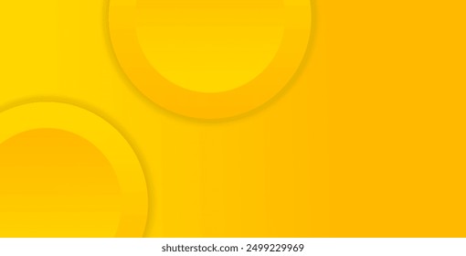 Abstract Background with 3d circle yellow papercut layer