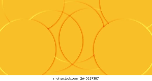 Abstract Background with 3d circle yellow papercut layer. eps 10