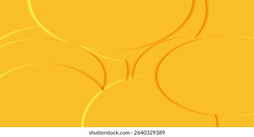 Abstract Background with 3d circle yellow papercut layer. modern trendy design