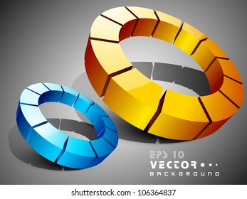 Abstract background with 3D circles. EPS 10