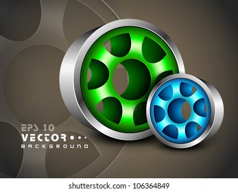 Abstract background with 3D circles. EPS 10