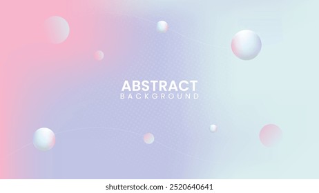 Fondo Abstractas con líneas de círculos 3D e ilustración de semitono sobre fondo holográfico