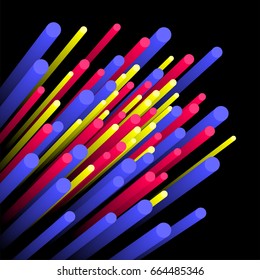 Abstract background with 3d colorful geometric elements.