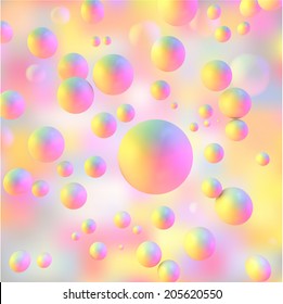 abstract background with 3d colorful pastel balls