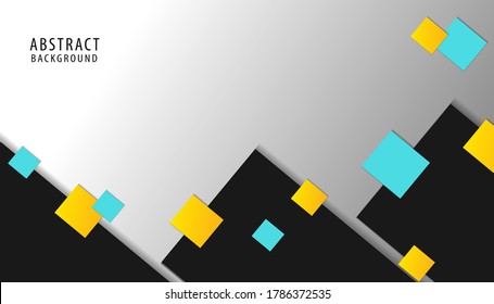 Abstract background with 3d cube colourful Vector illustration