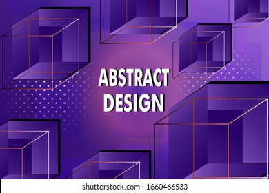 abstract background. 3d cube shapes composition. Eps10 vector.