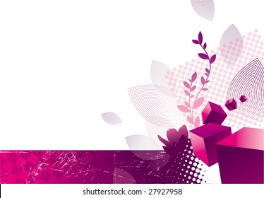 Abstract background with 3D cubes