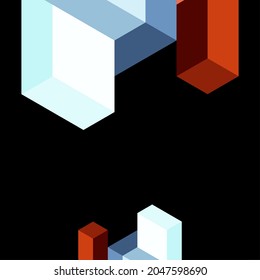 Antecedentes abstractos. 3 d cubos, elementos cúbicos y bloques. Concepto técnico o empresarial para fondo de pantalla, banner, fondo, página de inicio