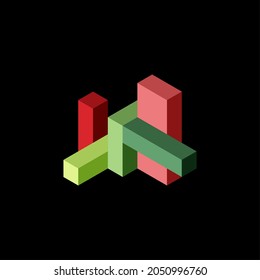 Abstract background. 3d cubes, cubic elements and blocks. Techno or business concept for wallpaper, banner, background, landing page