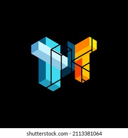 Abstract background. 3d cubes, cubic elements and blocks. Techno or business concept for wallpaper, banner, background, landing page