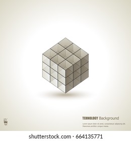 Abstract background with 3d cubes. Eps10 Vector illustration