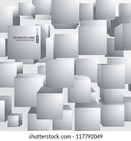 Abstract background with 3d cubes and squares