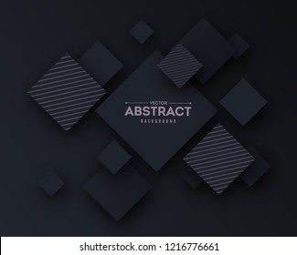 Abstract background with 3d cubes and squares