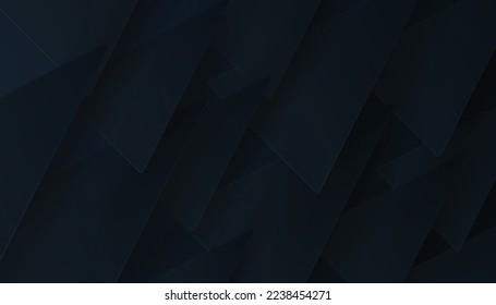 Abstract Background with 3d Dark Geometric Shape Layers. Vector Illustration