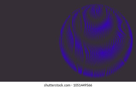 Abstract Background with 3d Effect in Futuristic Style. Illustration for Music Poster. Trendy Background with Circles and Gradient for Web Design, Presentation, Wallpaper, Banner, Covers.