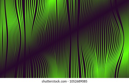 Abstract Background with 3d Effect in Futuristic Style. Metal Grid. Trendy Background with Wavy Stripes and Gradient for Web Design, Presentation, Poster, Wallpaper, Banner, Illustrations, Covers.