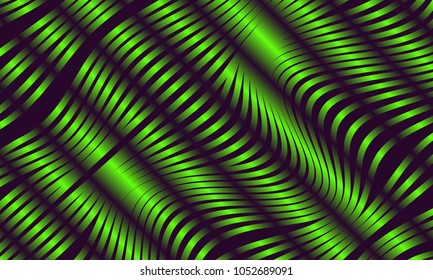 Abstract Background with 3d Effect in Futuristic Style. Metal Grid. Trendy Background with Wavy Stripes and Gradient for Web Design, Presentation, Poster, Wallpaper, Banner, Illustrations, Covers.