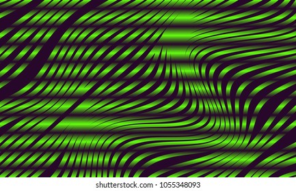 Abstract Background with 3d Effect in Futuristic Style. Metal Grid. Trendy Background with Wavy Stripes and Gradient for Web Design, Presentation, Poster, Wallpaper, Banner, Illustrations, Covers.