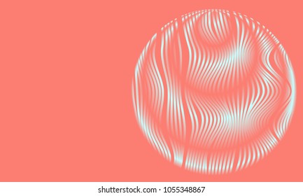Abstract Background with 3d Effect in Futuristic Style. Metal Grid. Trendy Background with Wavy Stripes and Gradient for Web Design, Presentation, Poster, Wallpaper, Banner, Illustrations, Covers.