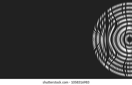 Abstract Background with 3d Effect in Futuristic Style. Metal Grid. Trendy Background with Wavy Stripes and Gradient for Web Design, Presentation, Poster, Wallpaper, Banner, Illustrations, Covers.