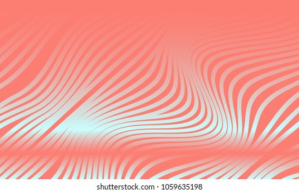 Abstract Background with 3d Effect in Futuristic Style. Metal Grid. Trendy Background with Wavy Stripes and Gradient for Web Design, Presentation, Poster, Wallpaper, Banner, Illustrations, Covers.
