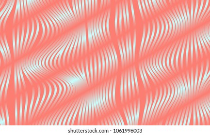 Abstract Background with 3d Effect in Futuristic Style. Metal Grid. Trendy Background with Wavy Stripes and Gradient for Web Design, Presentation, Poster, Wallpaper, Banner, Illustrations, Covers.