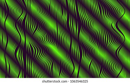 Abstract Background with 3d Effect in Futuristic Style. Metal Grid. Trendy Background with Wavy Stripes and Gradient for Web Design, Presentation, Poster, Wallpaper, Banner, Illustrations, Covers.