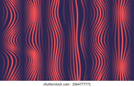 Abstract Background with 3d Effect in Futuristic Style. Metal Grid. Trendy Background with Wavy Stripes and Gradient for Web Design, Presentation, Poster, Wallpaper, Banner, Illustrations, Covers.