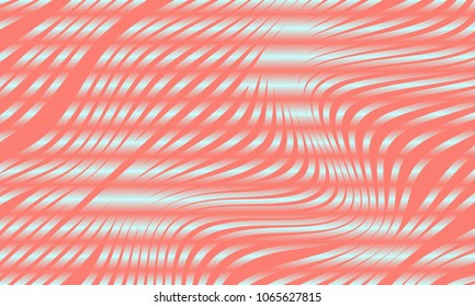 Abstract Background with 3d Effect in Futuristic Style. Metal Grid. Trendy Background with Wavy Stripes and Gradient for Web Design, Presentation, Poster, Wallpaper, Banner, Illustrations, Covers.