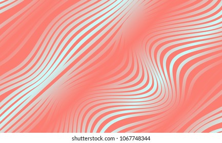 Abstract Background with 3d Effect in Futuristic Style. Metal Grid. Trendy Background with Wavy Stripes and Gradient for Web Design, Presentation, Poster, Wallpaper, Banner, Illustrations, Covers.