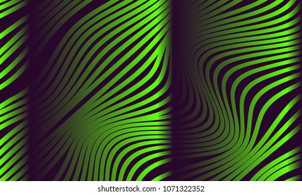 Abstract Background with 3d Effect in Futuristic Style. Metal Grid. Trendy Background with Wavy Stripes and Gradient for Web Design, Presentation, Poster, Wallpaper, Banner, Illustrations, Covers.