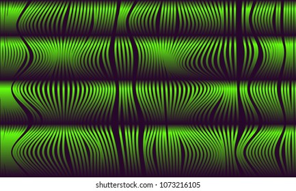 Abstract Background with 3d Effect in Futuristic Style. Metal Grid. Trendy Background with Wavy Stripes and Gradient for Web Design, Presentation, Poster, Wallpaper, Banner, Illustrations, Covers.