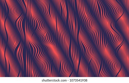 Abstract Background with 3d Effect in Futuristic Style. Metal Grid. Trendy Background with Wavy Stripes and Gradient for Web Design, Presentation, Poster, Wallpaper, Banner, Illustrations, Covers.