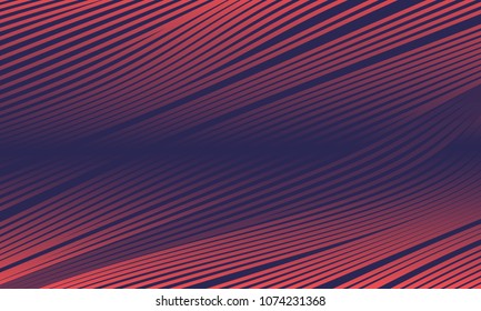 Abstract Background with 3d Effect in Futuristic Style. Metal Grid. Trendy Background with Wavy Stripes and Gradient for Web Design, Presentation, Poster, Wallpaper, Banner, Illustrations, Covers.