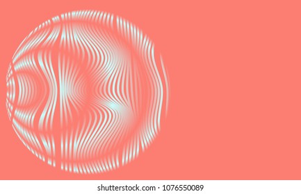 Abstract Background with 3d Effect in Futuristic Style. Metal Grid. Trendy Background with Wavy Stripes and Gradient for Web Design, Presentation, Poster, Wallpaper, Banner, Illustrations, Covers.