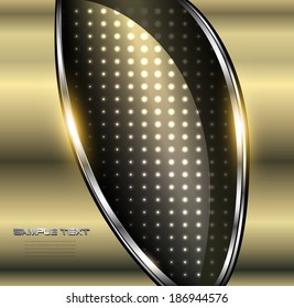 Fondo abstracto de oro elegante 3D, ilustración vectorial.