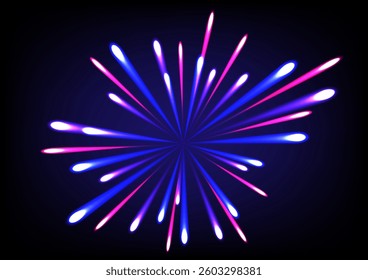 Abstract background with 3d explosion blast, stock vector