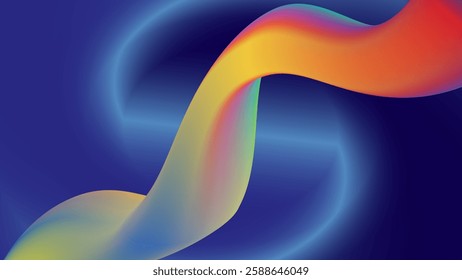 Abstract background with 3d fluid and dynamic effect. Modern gradient background. Vector illustration for design template