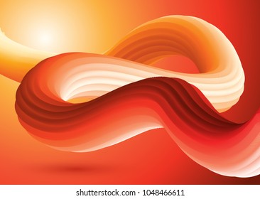 Abstract background with a 3D fluid shape