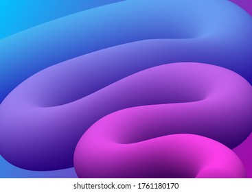 Abstract background with a 3d fluid shape