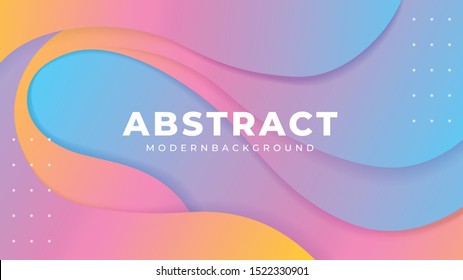 Abstract background with 3d fluid shapes, Liquid color background design. Fluid gradient shapes composition. Futuristic design posters. Eps10 vector. - Vector