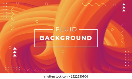 Abstract background with 3d fluid shapes, Liquid color background design. Fluid gradient shapes composition. Futuristic design posters. Eps10 vector. - Vector