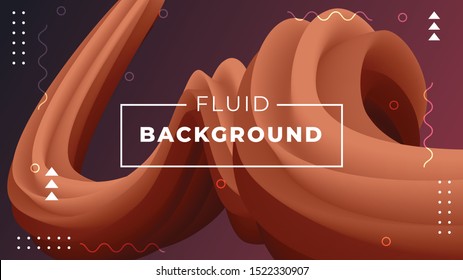Abstract background with 3d fluid shapes, Liquid color background design. Fluid gradient shapes composition. Futuristic design posters. Eps10 vector. - Vector