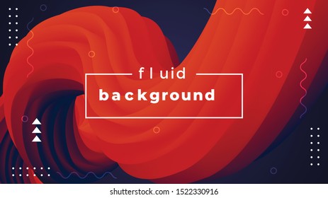 Abstract background with 3d fluid shapes, Liquid color background design. Fluid gradient shapes composition. Futuristic design posters. Eps10 vector. - Vector