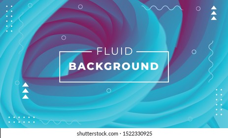 Abstract background with 3d fluid shapes, Liquid color background design. Fluid gradient shapes composition. Futuristic design posters. Eps10 vector. - Vector