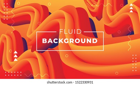 Abstract background with 3d fluid shapes, Liquid color background design. Fluid gradient shapes composition. Futuristic design posters. Eps10 vector. - Vector