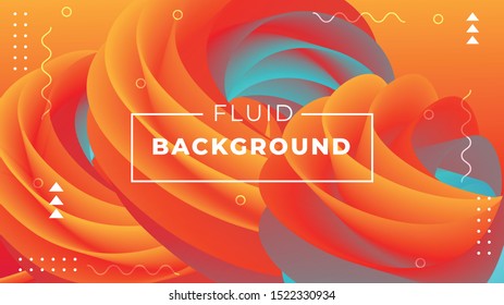 Abstract background with 3d fluid shapes, Liquid color background design. Fluid gradient shapes composition. Futuristic design posters. Eps10 vector. - Vector