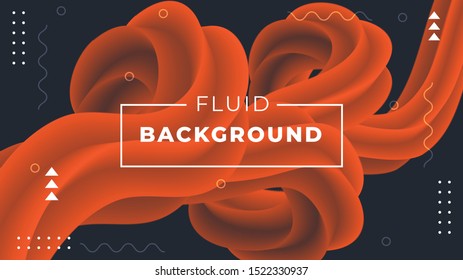 Abstract background with 3d fluid shapes, Liquid color background design. Fluid gradient shapes composition. Futuristic design posters. Eps10 vector. - Vector