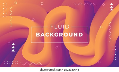 Abstract background with 3d fluid shapes, Liquid color background design. Fluid gradient shapes composition. Futuristic design posters. Eps10 vector. - Vector